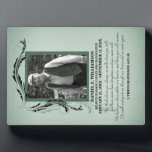 Photo Memorial Plaque<br><div class="desc">A beautiful and timeless way to remember your loved one with a personalized memorial photo plaque. Upload your own picture and edit all the text on the front for a unique keepsake you and your family will treasure. The poem on this plaque reads: We think about you always, we talk...</div>