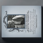 Photo Memorial Plaque<br><div class="desc">A beautiful and timeless way to remember your loved one with a personalized memorial photo plaque. Upload your own picture and edit all the text on the front for a unique keepsake you and your family will treasure. The poem on this plaque reads: We think about you always, we talk...</div>