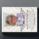 Photo Memorial Plaque<br><div class="desc">A beautiful and timeless way to remember your loved one with a personalized memorial photo plaque. Upload your own picture and edit all the text on the front for a unique keepsake you and your family will treasure. The poem on this plaque reads: We think about you always, we talk...</div>