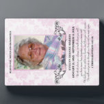 Photo Memorial Plaque<br><div class="desc">A beautiful and timeless way to remember your loved one with a personalized memorial photo plaque. Upload your own picture and edit all the text on the front for a unique keepsake you and your family will treasure. The poem on this plaque reads: We think about you always, we talk...</div>