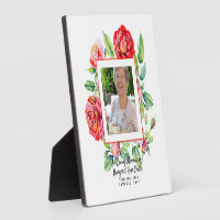 Photo Memorial Plaque Loving Memory Roses