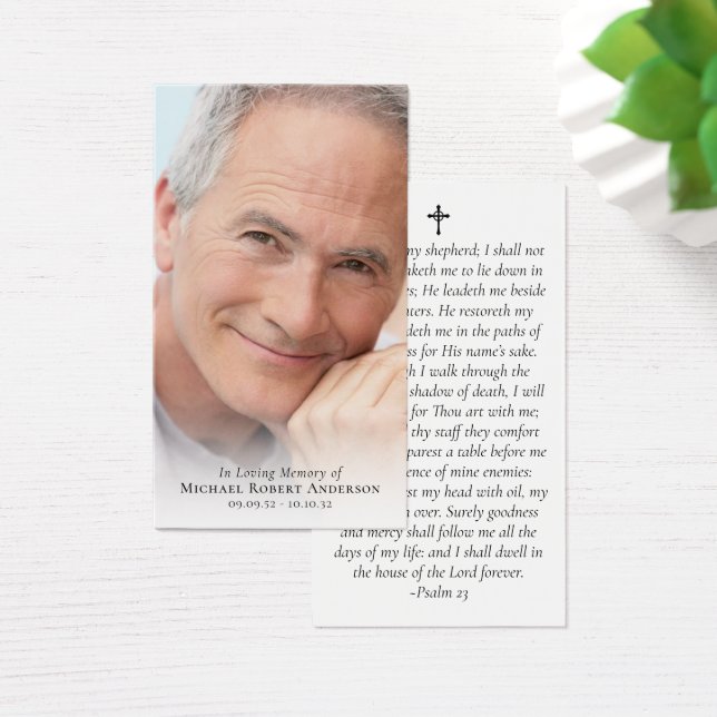 Photo Memorial Prayer Card (Desk)