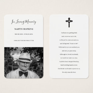 Photo Memorial Prayer Cards