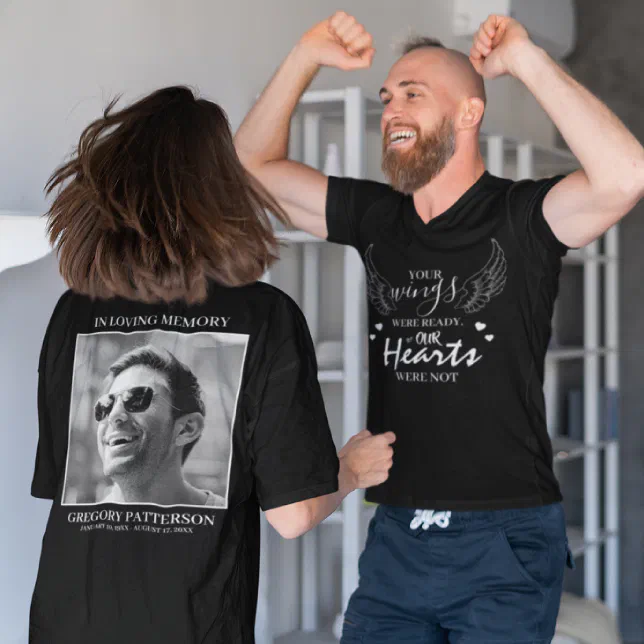 Photo Memorial Quote Funeral T-Shirt Zazzle