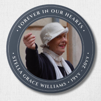 Photo Memorial Remembrance Tribute Button
