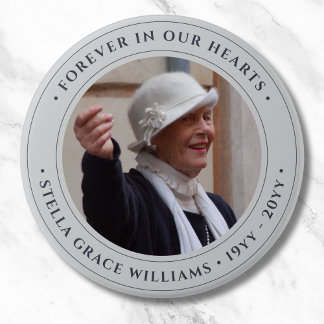 Photo Memorial Remembrance Tribute Button