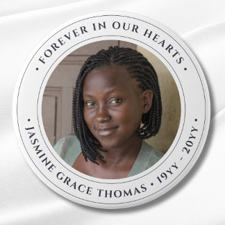 Photo Memorial Remembrance Tribute Button