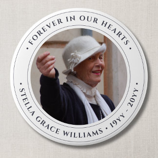 Photo Memorial Remembrance Tribute Button