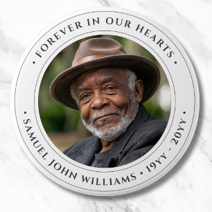 Photo Memorial Remembrance Tribute Button
