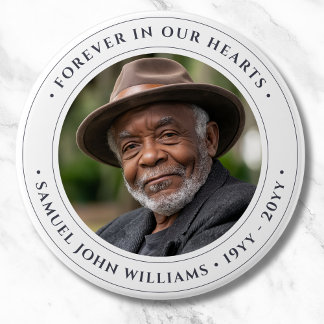 Photo Memorial Remembrance Tribute Button