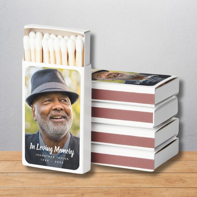 Photo Memorial Remembrance Tribute Matchboxes (Custom Photo Matchboxes)