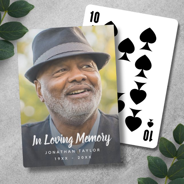 Photo Memorial Remembrance Tribute Poker Cards (Photo Memorial Playing Cards)