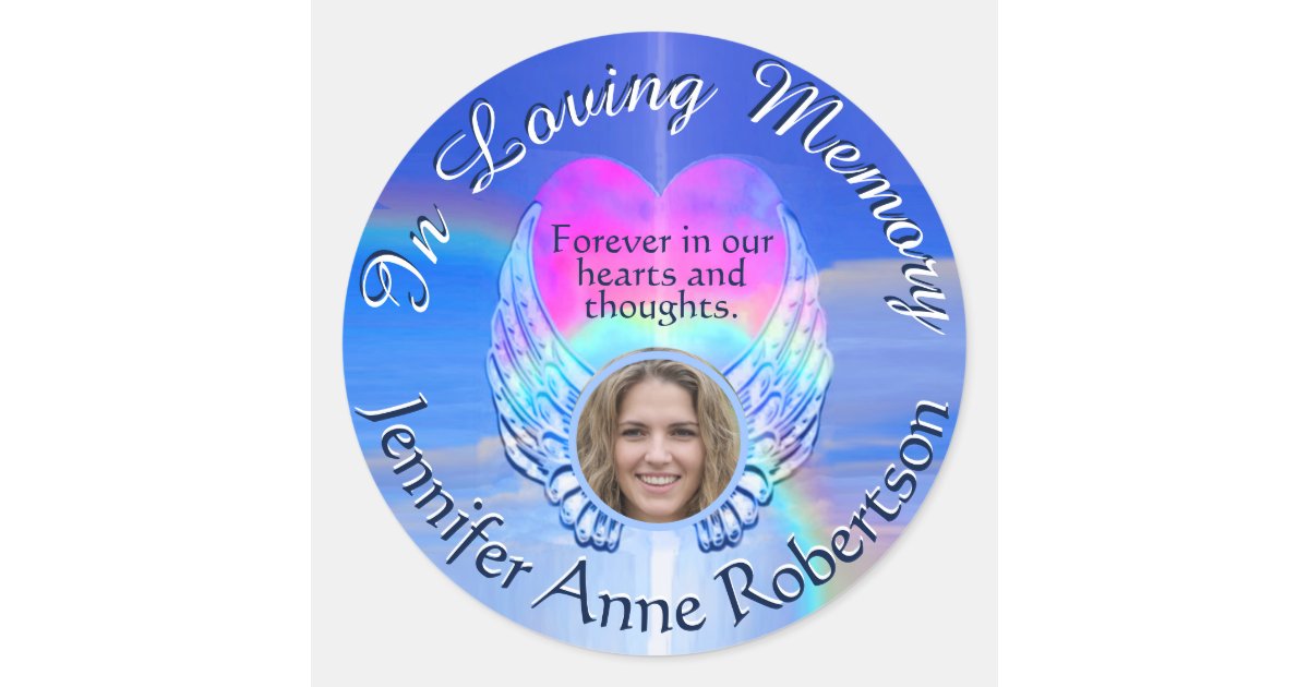 Photo Memorial Sticker | Zazzle