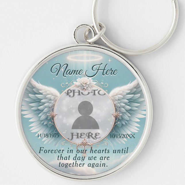 Photo Memorial Sympathy  Keychain (Front)