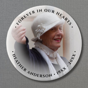 Photo Memorial Tribute Button