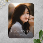 Photo Memorial Tribute Death Funeral  Magnet<br><div class="desc">Photo memorial remembrance magnet</div>