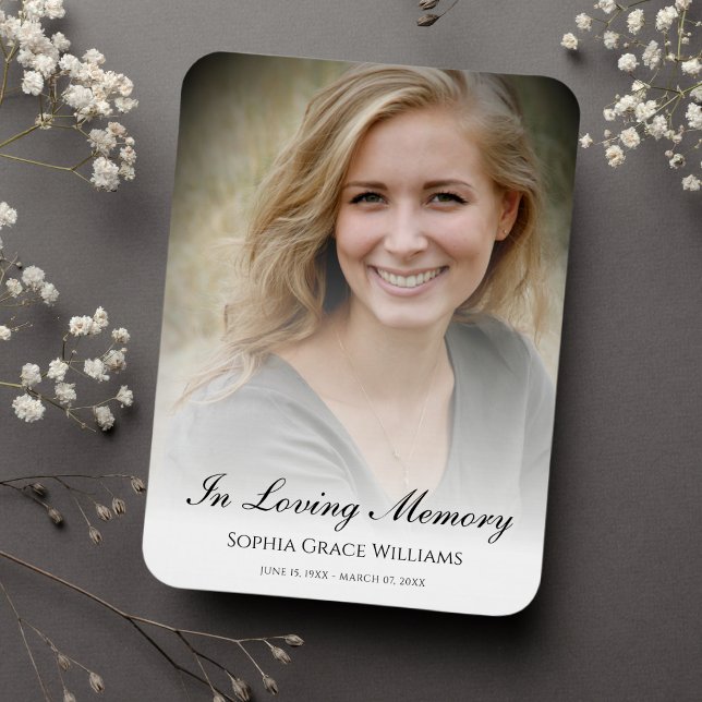 Photo Memorial Tribute Death Funeral  Magnet (Photo Memorial Magnet)