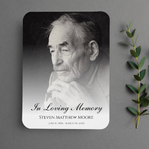 Photo Memorial Tribute Death Funeral Magnet