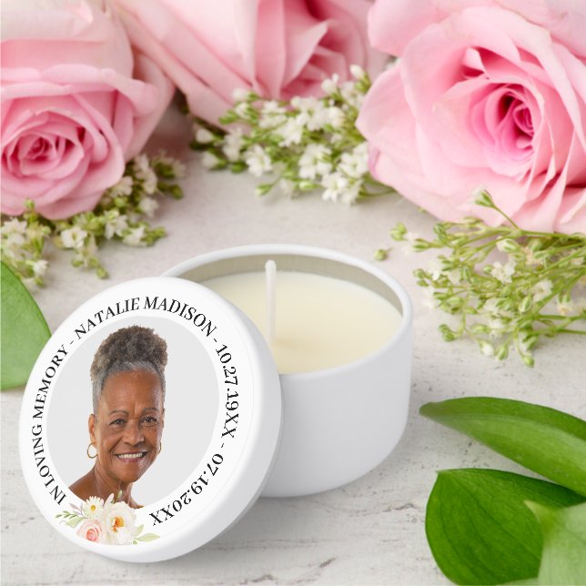 Photo Memorial Tribute In Loving Memory  Mini Candle Favors (Insitu (Wedding))