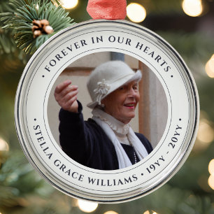 Photo Memorial Tribute Metal Ornament