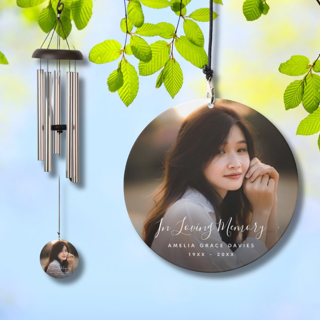 Photo Memorial Tribute Remembrance Wind Chime (Photo Memorial Wind Chimes)