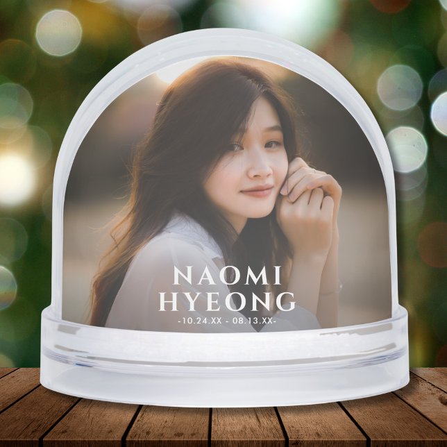 Photo Memorial Tribute Snow Globe (Photo Memorial Snow Globe)