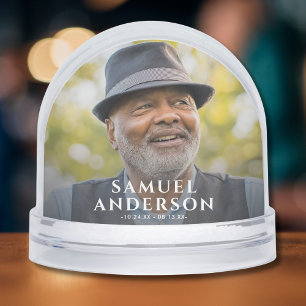 Photo Memorial Tribute Snow Globe