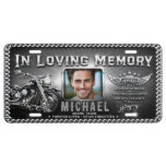 Photo Memorial Veteran Motorcycle License Plate