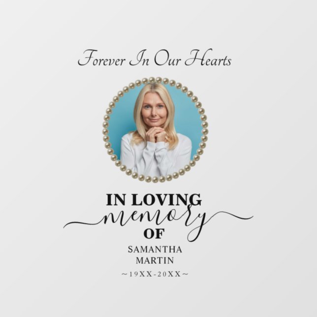 Photo Memorial Wall Decal (Front)