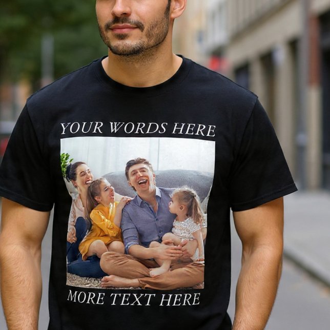 Photo Memory Custom Tee with Your Text (Creator Uploaded)