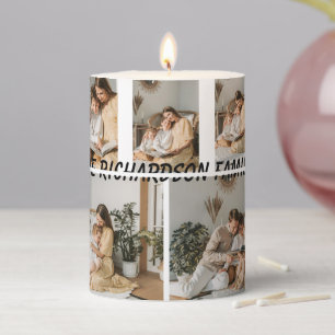 Photo Memory Pillar Candle – Custom Family Gift