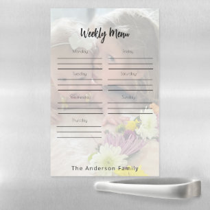 Photo Menu Planner Dry Erase Magnetic Sheet