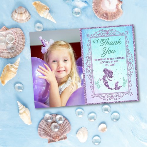 PHOTO _ Mermaid Under the Sea Thank You Card