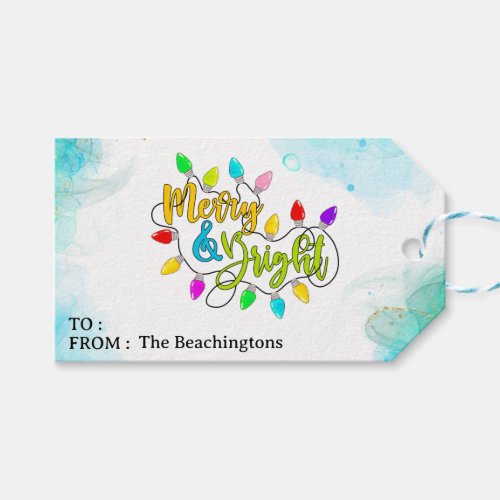  PHOTO Merry AP44 colorful Christmas Gift Tags