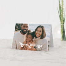 Photo Merry Christmas Holiday Family Photo Card