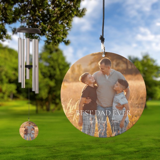 Photo & Message For Dad Custom Wind Chime (Outdoor)