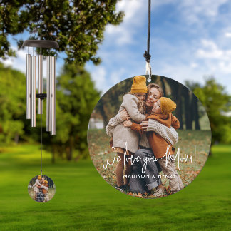 Photo & Message For Mom Custom Wind Chime