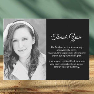 Photo Message Memorial Funeral Death Thank you  Invitation