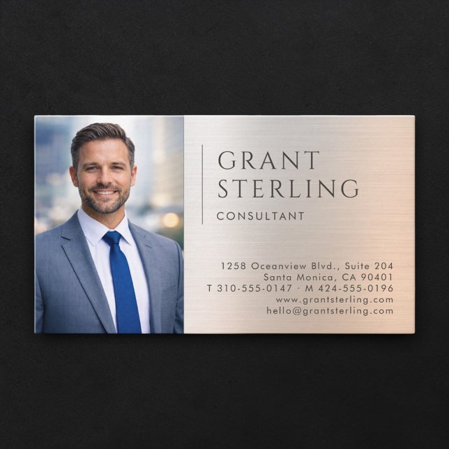 Photo Metallic Professional Business Card (Creator Uploaded)