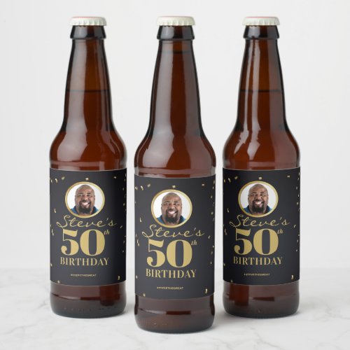 Photo Milestone Birthday Beer Labels