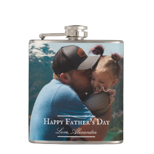 Photo Minimalist Father's Day   White Flask
