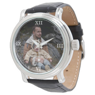 Photo Minimalist Father's Day White Watch