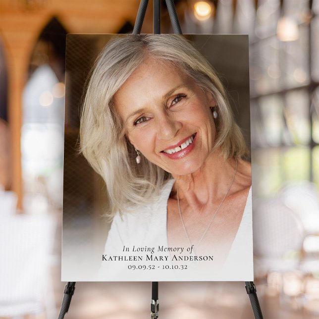 Photo Minimalist Funeral Memorial Board (Creator Uploaded)