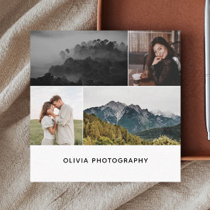 Photo Minimalist Modern Square Business Card