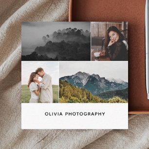 Photo Minimalist Modern Square Business Card