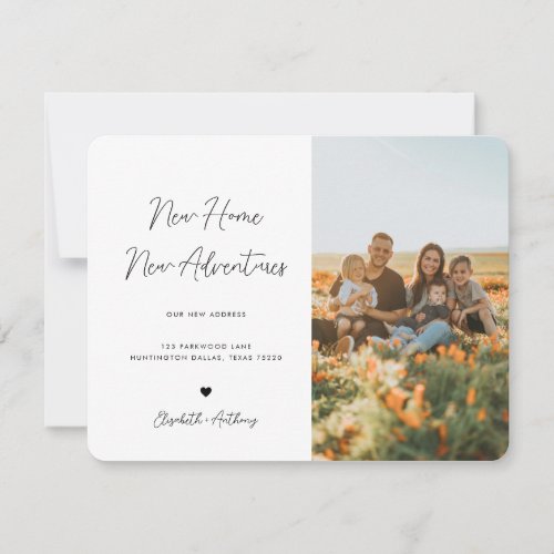 Photo Minimalist New Home New Adventures Moving Announcement