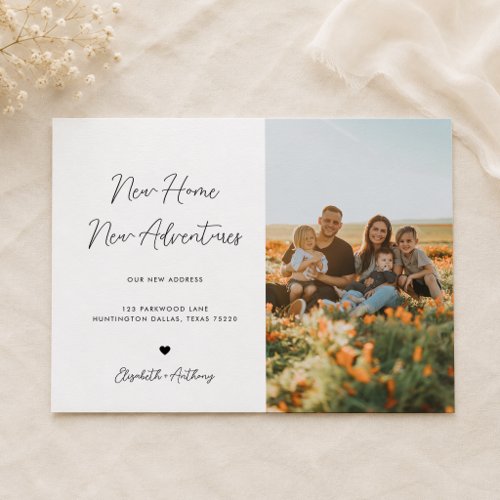 Photo Minimalist New Home New Adventures Moving Announcement