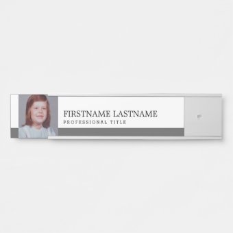 Photo - Modern Color Block Name Professional Title Door Sign | Zazzle