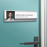 Your Company Logo Office Door Sign Metallic Look