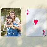 Photo modern couple engagement keepsake gift playing cards<br><div class="desc">Upload your favorite portrait (vertical oriented) photo,  insert your text,  and make these trendy modern playing cards a keepsake gift to remind you of your engagement,  wedding or any other couple anniversary!</div>